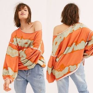 Free People Tie dye Slouchy Pullover